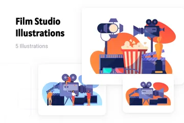 Studio de cinéma Pack d'Illustrations