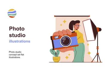 Studio de photographie Pack d'Illustrations