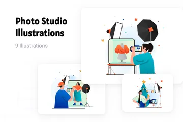 Studio de photographie Pack d'Illustrations