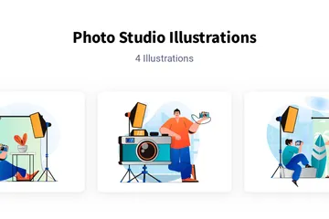 Studio de photographie Pack d'Illustrations