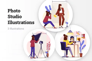 Studio de photographie Pack d'Illustrations