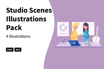 Studio Scenes Illustration Pack