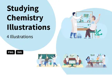 Studying Chemistry Illustration Pack