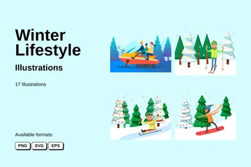 Mode de vie hivernal Pack d'Illustrations