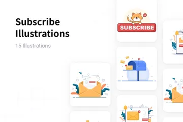 Subscribe Illustration Pack