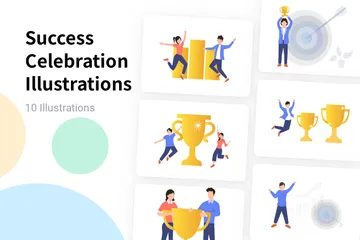 Success Celebration Illustration Pack