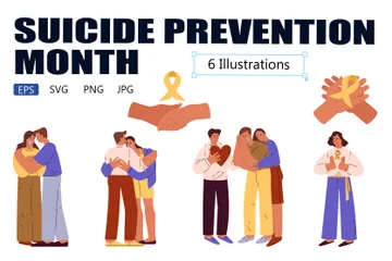 Suicide Prevention Month Illustration Pack