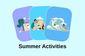 Summer Activities Illustration Pack