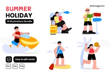 Summer Holiday Illustration Pack