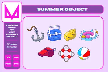 Summer Object Illustration Pack