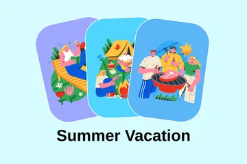 Summer Vacation Illustration Pack