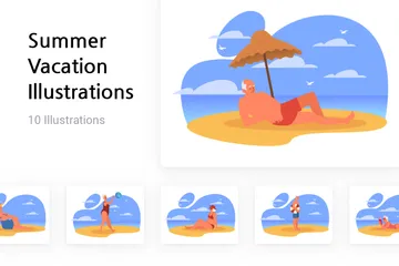 Summer Vacation Illustration Pack