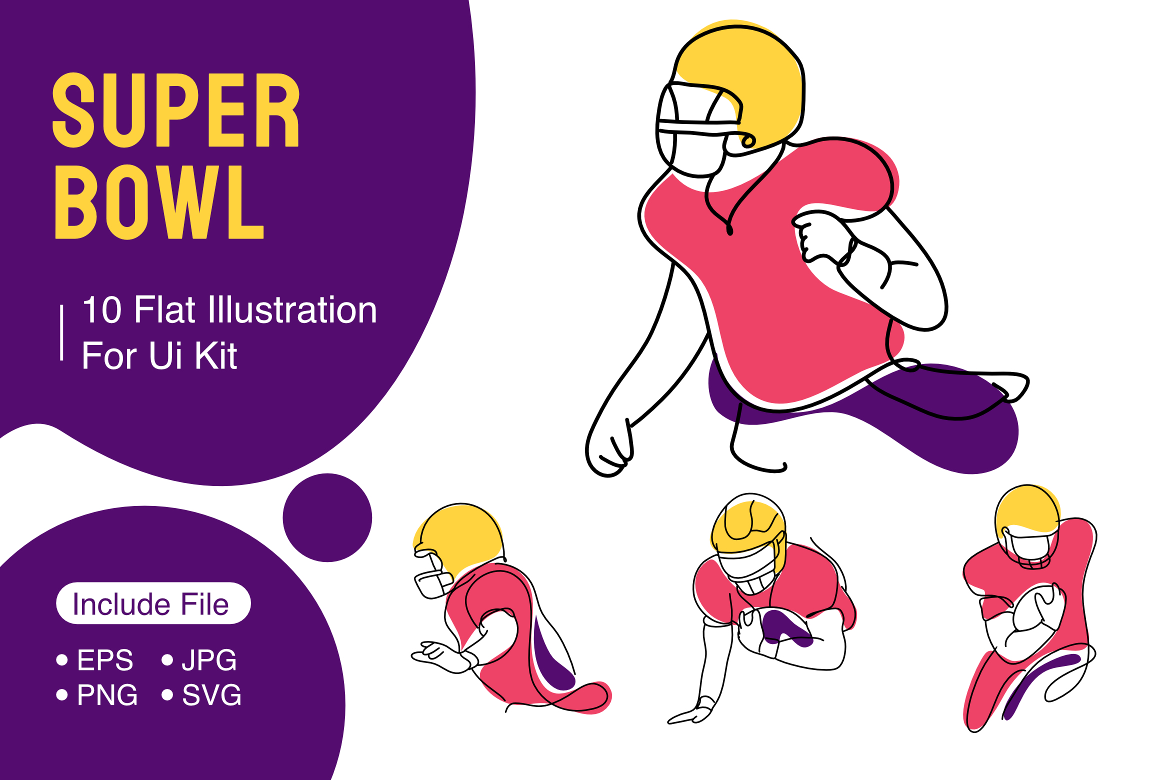 Premium Super Bowl Illustration pack from Sports & Games Illustrations