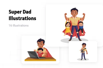 Super Dad Illustration Pack
