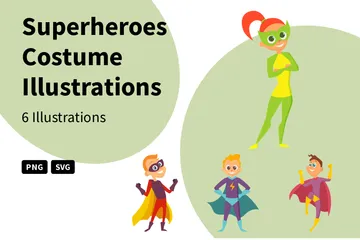 Superheroes Costume Illustration Pack