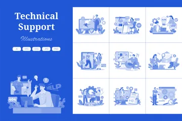 Suporte técnico Pacote de Ilustrações