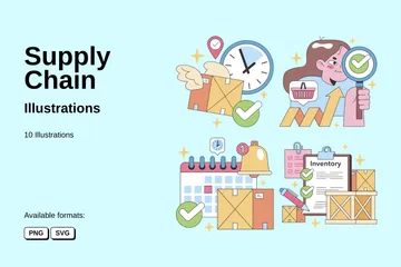 Supply Chain Illustration Pack