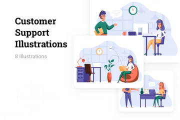 Service client Pack d'Illustrations