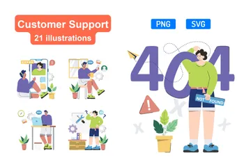 Service client Pack d'Illustrations