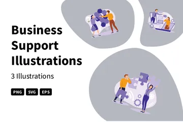 Soutien aux entreprises Pack d'Illustrations