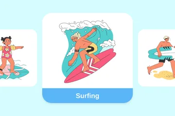 Surf Paquete de Ilustraciones