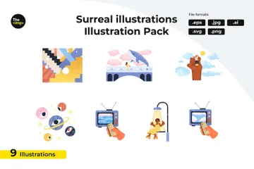 Surreal Dreamy Illustration Pack