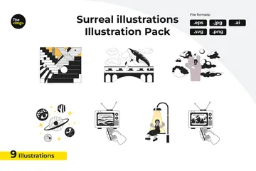 Surreal Dreamy Illustration Pack