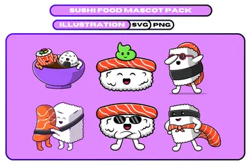 Sushi Salmão Pacote de Ilustrações
