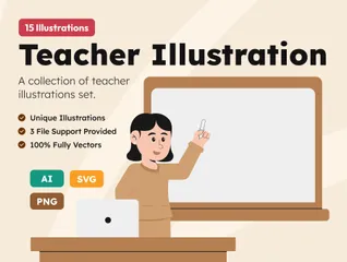 Netter Lehrer Illustrationspack