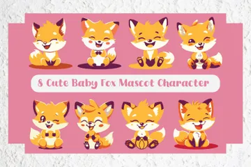 Süßer Babyfuchs Illustrationspack