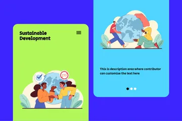 Sustainable Development Illustration Pack