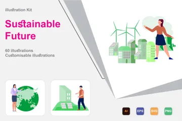 Sustainable Future Illustration Pack
