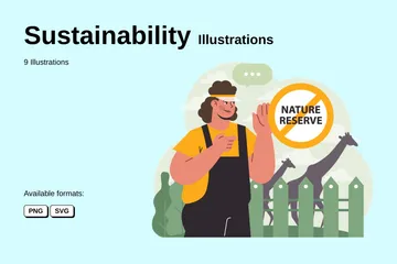 Sustentabilidade Pacote de Ilustrações