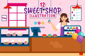 Sweet Shop Illustration Pack