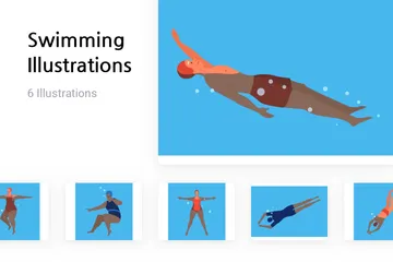 Swimming Illustration Pack
