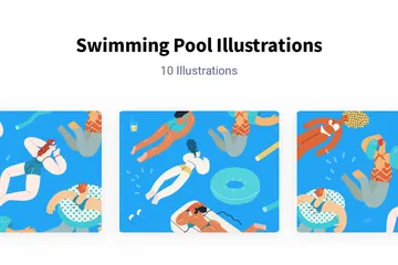 Swimming Pool Illustration Pack