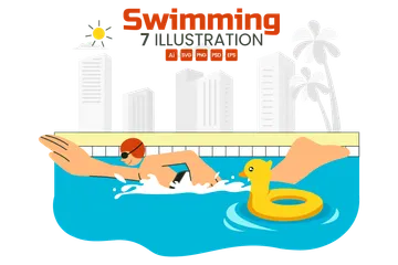 Swimming Pool Illustration Pack