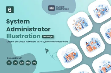 Systemadministrator Illustrationspack