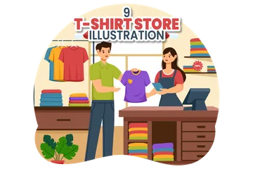 T-Shirt-Shop Illustrationspack