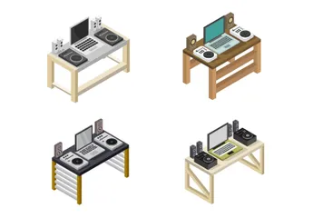 Table de DJ Pack d'Illustrations