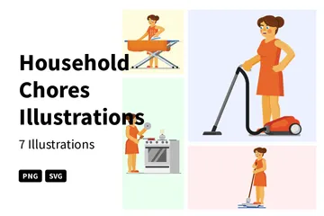 Tâches ménagères Pack d'Illustrations