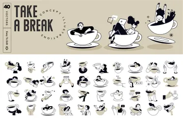 Take A Break Illustration Pack