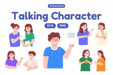 Talking Character Illustration Pack