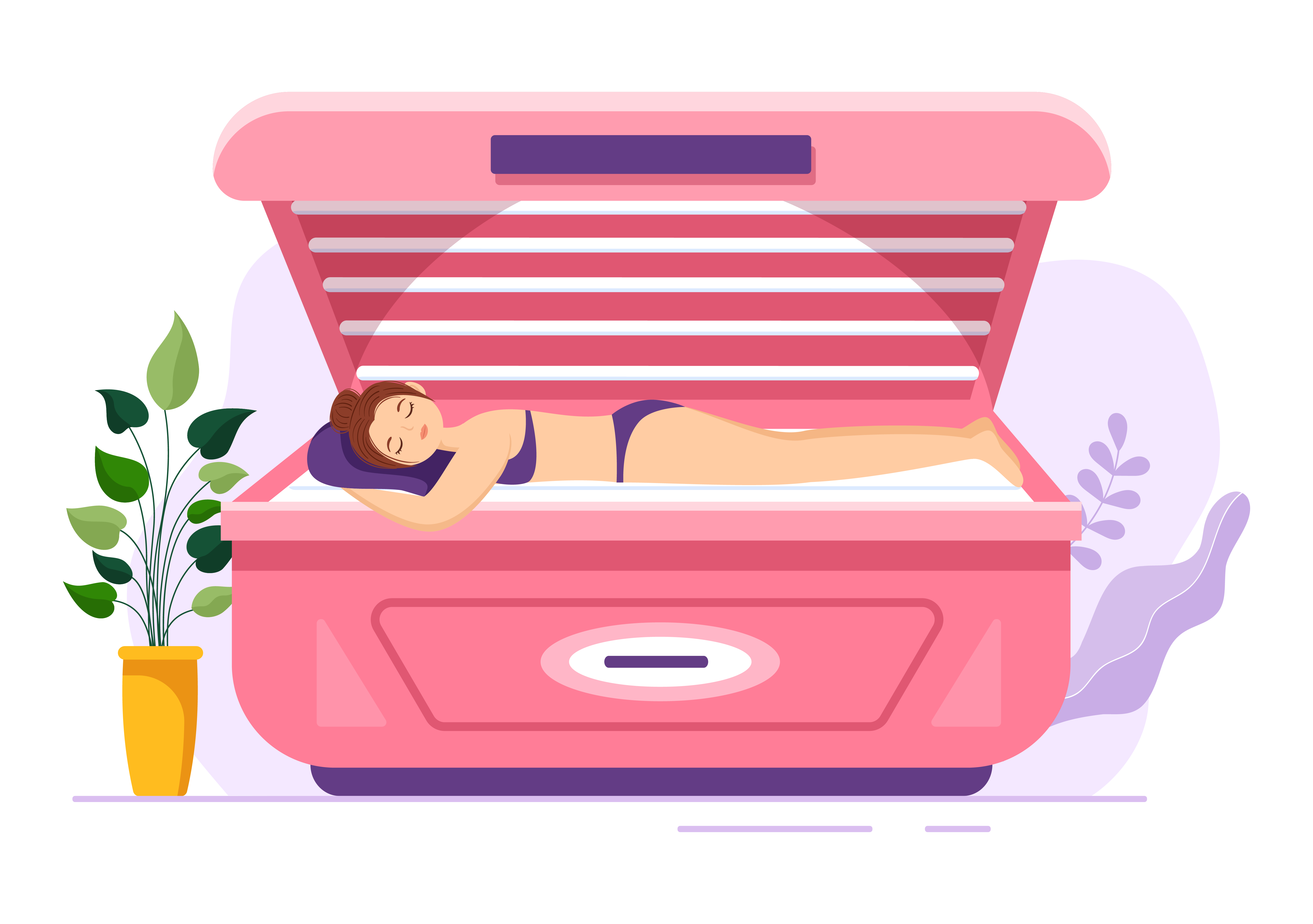 Premium Tanning Salon Illustration pack from Beauty Illustrations