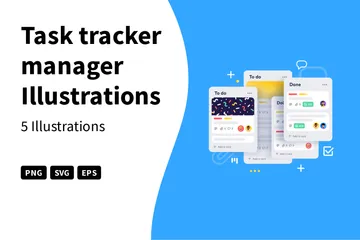 Task Tracker Manager Illustration Pack