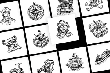 Tatuajes de marineros antiguos Illustration Pack