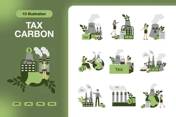 Tax Carbon Illustration Pack