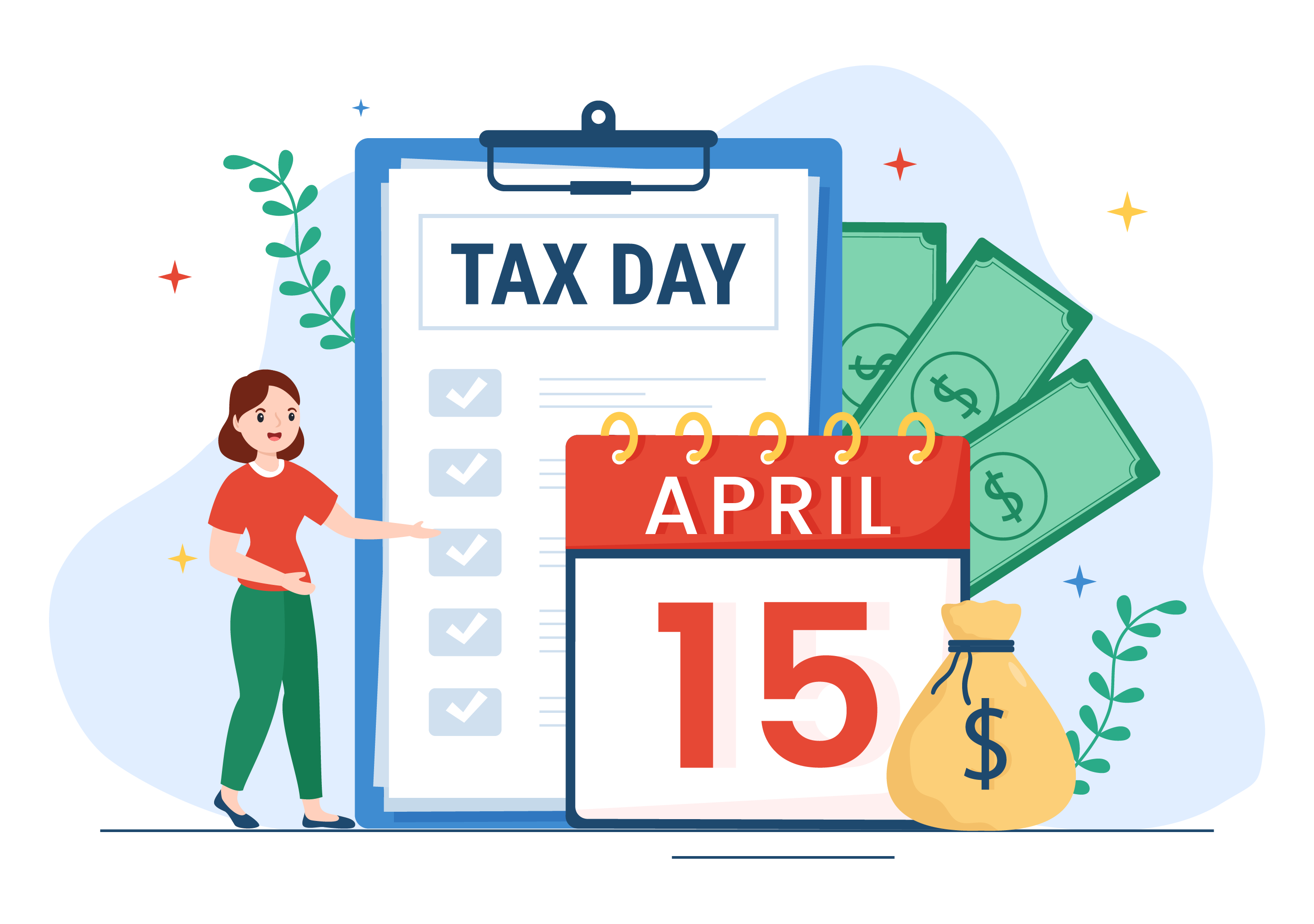 Premium Tax Day Illustration pack from Business Illustrations