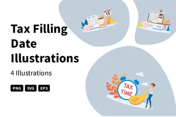 Tax Filling Date Illustration Pack