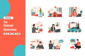 Impôt Pack d'Illustrations